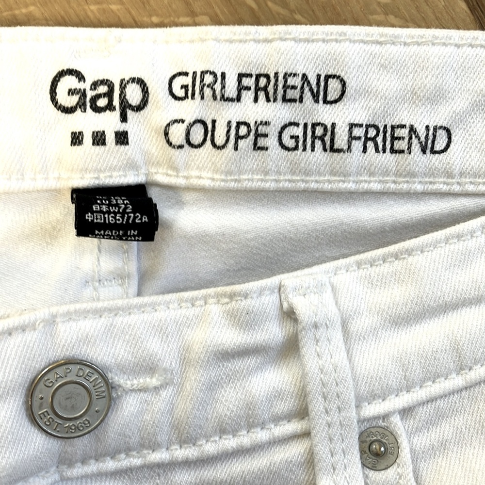 Gap Coupe Girlfriend White Jeans - Sz 6 - Picture 4 of 4